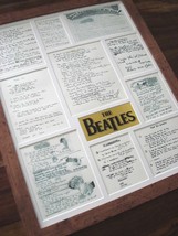 The Beatles original handwritten lyrics display framed montage #3 - £110.72 GBP