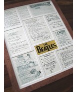 The Beatles original handwritten lyrics display framed montage #3 - £111.57 GBP