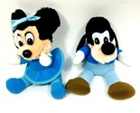 Disney Goofy &amp; Minnie Mouse 7&quot; Plush Vintage Not Perfect Stuffed Animals - $7.61
