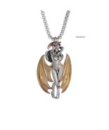 Winged Devil Woman Demon Girl Punk Gothic Anime Pendant 60cm Stainless B... - £12.49 GBP