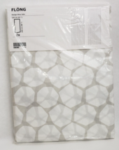 IKEA Flong Curtains White Beige 57&quot;x98&quot; 2 Panels Design Nina Jobs 303.08... - £38.89 GBP