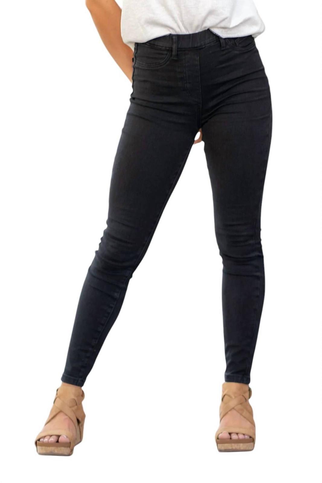 Judy Blue Pull On High Waist Skinny Jeans Black - $45.00