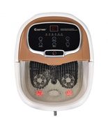 Portable All-In-One Heated Foot Bubble Spa Bath Motorized Massager-Coffe... - $140.49