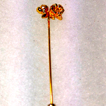 Beautiful vintage gold heart stick pin - $294.05 MXN