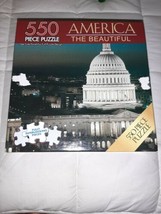&quot;America The Beautiful&quot; 550 Piece Puzzle US Capital Building Patriotic USA 18x24 - £7.98 GBP