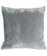 Wide Wale Corduroy 22x22 Dark Gray Throw Pillow, with Polyfill Insert - £35.93 GBP