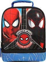 Amazing SPIDER-MAN Marvel Dual-Chamber BPA-Free Insulated Lunch Box Tote Nwt - £12.65 GBP