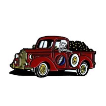 Skeleton Driving Truck Collectable Funny Pin Badge Brooch Enamel - £6.38 GBP