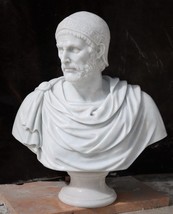 HANNIBAL 100% MARBLE BUST 25&quot; Life-size Sculpture Statue Reproduction Replica - £5,448.66 GBP