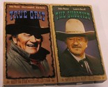 John Wayne VHS Tape Lot of 2 True Grit &amp; The Shootist Jimmy Stewart S1A - $7.91