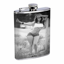 Country Pin Up Girls D7 Flask 8oz Stainless Steel Hip Drinking Whiskey - £11.59 GBP