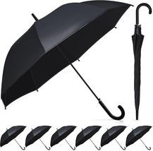 Fabbay 8 Pcs Umbrellas Wedding Style Stick Large Canopy 39.4 Inch Black - $37.05