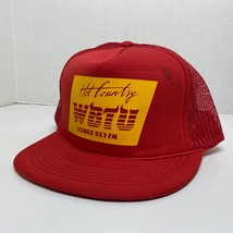 Hot Country WBTU 93.3 Radio Station Vintage Trucker Hat Red Cap Snap Back - £11.17 GBP