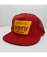 Hot Country WBTU 93.3 Radio Station Vintage Trucker Hat Red Cap Snap Back - £11.07 GBP