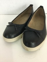 Women’s Clarks Artisan Comfort Black Leather Slip On Ballet Flats Shoes 7.5M - £21.72 GBP