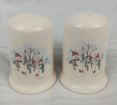 Royal Seasons Stoneware Snowmen Winter Salt and Pepper Shaker Set 3.25 in Tall - £8.89 GBP