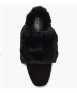 Stuart Weitzman Edie Chill Faux Fur &amp; Suede Mule in Black - Size 8.5 $39... - £46.58 GBP