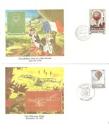 1983 FDC Balloon in War Hungary and Helicopter Flight Monaco Fleetwood - $73.50 MXN