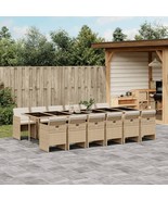  Patio Dining Set Set of 12 Beige PE rattan 13 Piece Set - $35,327.53 MXN