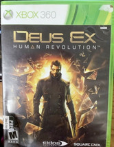 Deus Ex: Human Revolution Microsoft Xbox 360 Video Game 2011 square enix - £11.16 GBP