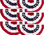 American Flags Bunting Flag 1.5X3 Ft - Half Fan Banner Pleated Patriotic... - $31.64