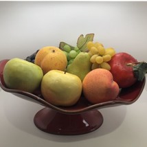 Lot Of  9 Vintage Realistic Artificial Decorative Fruits Apple Pear Grape Peach - £11.13 GBP