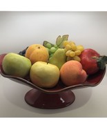 Lot Of  9 Vintage Realistic Artificial Decorative Fruits Apple Pear Grap... - £10.31 GBP