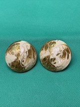 White Gold Tone Clip On Earring Vintage KG Fashion Jewelry Costume Cosplay - $9.89
