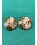 White Gold Tone Clip On Earring Vintage KG Fashion Jewelry Costume Cosplay - $9.89