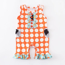 NEW Boutique Baby Girls Sleeveless Polka Dot Romper Jumpsuit Size 3-6 Months - £10.38 GBP