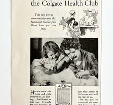 Colgate Health Club 1933 Advertisement Dental Hygiene Toothpaste DWKK13 - £15.95 GBP
