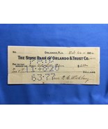 The State Bank of Orlando &amp; Trust Co. Florida FL FLA 1926 Obsolete Check... - $27.00 CAD