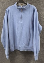 Peter Millar Sweater Crown Comfort Pullover Men XL Blue 1/4 Zip Golf Swe... - $42.52