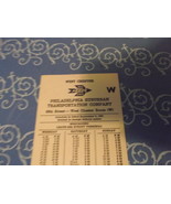 Red Arrow Bus Schedule West Chester  Rt to 69th Street Terminal 1963 - £7.07 GBP