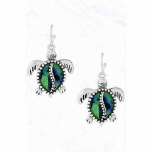 Abalone Turtle Dangle Earrings - £11.07 GBP