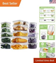 Oven &amp; Dishwasher Safe 32-Piece Meal Prep Container Set - Stackable &amp; Po... - $36.00
