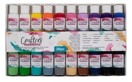 Crafter&#39;s Collection All-Purpose Acrylic Paint - 20 Piece Set - £15.02 GBP