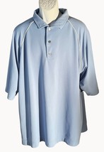 FJ FOOJOY Men&#39;s Short Sleeve Button Down Golf Polo Shirt Blue XXL - $13.85