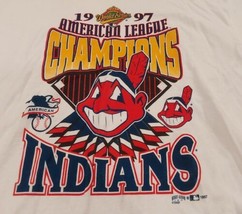 Vintage 1997 World Series Cleveland Indians MLB Baseball Size Large AL Champion - $69.93