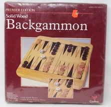Solid Wood Backgammon Oak Finish Cardinal Factory Sealed - $10.39