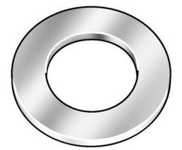 Flat Washer, Fits Bolt Size 5/8 In Steel, Zinc Yellow - £18.32 GBP