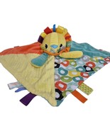Bright Starts Taggies Lion Yellow Aqua Circles Baby Lovey Security Blanket - $231.32 MXN