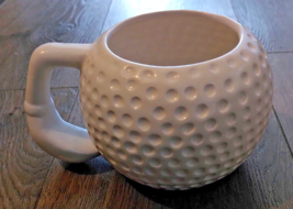 White Ceramic Golf Ball Coffee Tea Mug Gift Sport Mug Father&#39;s Day Gift Dad&#39;s - £10.78 GBP