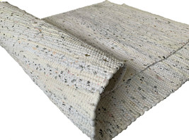 Rag Rug Runner 100% Cotton Chindi Handmade Eco Indian Natural White 60x2... - £77.80 GBP