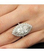  3.28 Ct White Gold Over Marquise Moissanite Engagement Promise Ring - $79.99