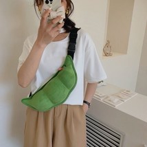 Cute Green Pea Pod Crossbody Bag - Plush Shoulder Bag, Fun Design, Adjus... - £21.68 GBP