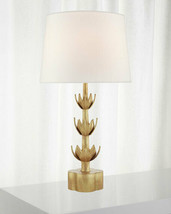 Horchow Julie Neil Visual Comfort Table Lamp Gold Leaf Flowers - £553.05 GBP