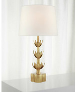 Horchow Julie Neil Visual Comfort Table Lamp Gold Leaf Flowers - £544.35 GBP