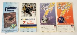 Mixed Lot of 4 San Diego Chargers Ticket Stubs 1982 Year ETC- STUBS As SHOWN - £6.87 GBP