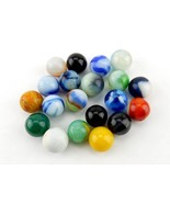 Vintage Glass Marbles ~ Random Lot of 20 Assorted Colors-Sizes-Styles ~ ... - $26.73 CAD